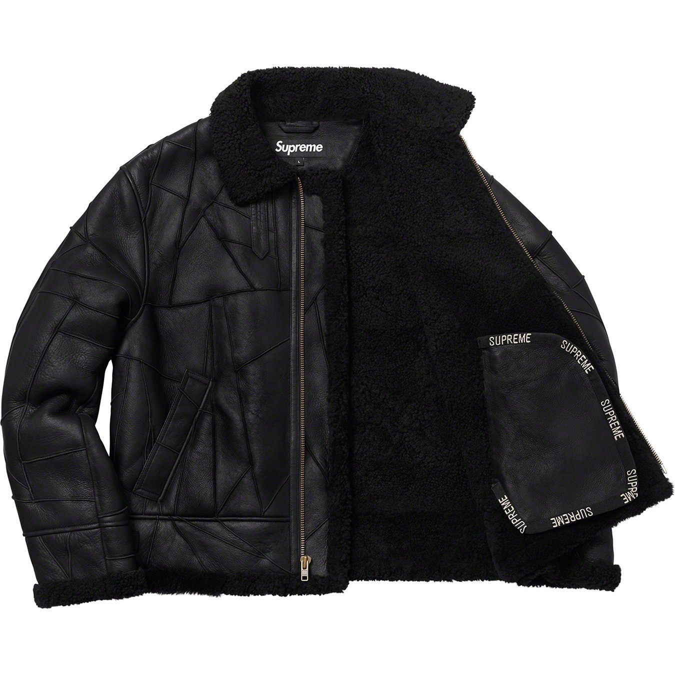 Patchwork Shearling B-3 Jacket view 8